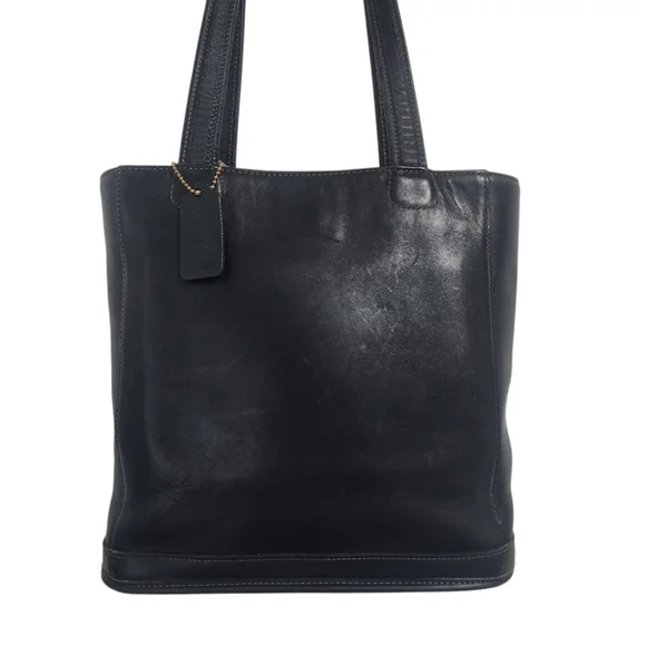 Vintage 90's Coach Legacy Bleeker Black Glovetanned Leather Tote Shoulder Bag